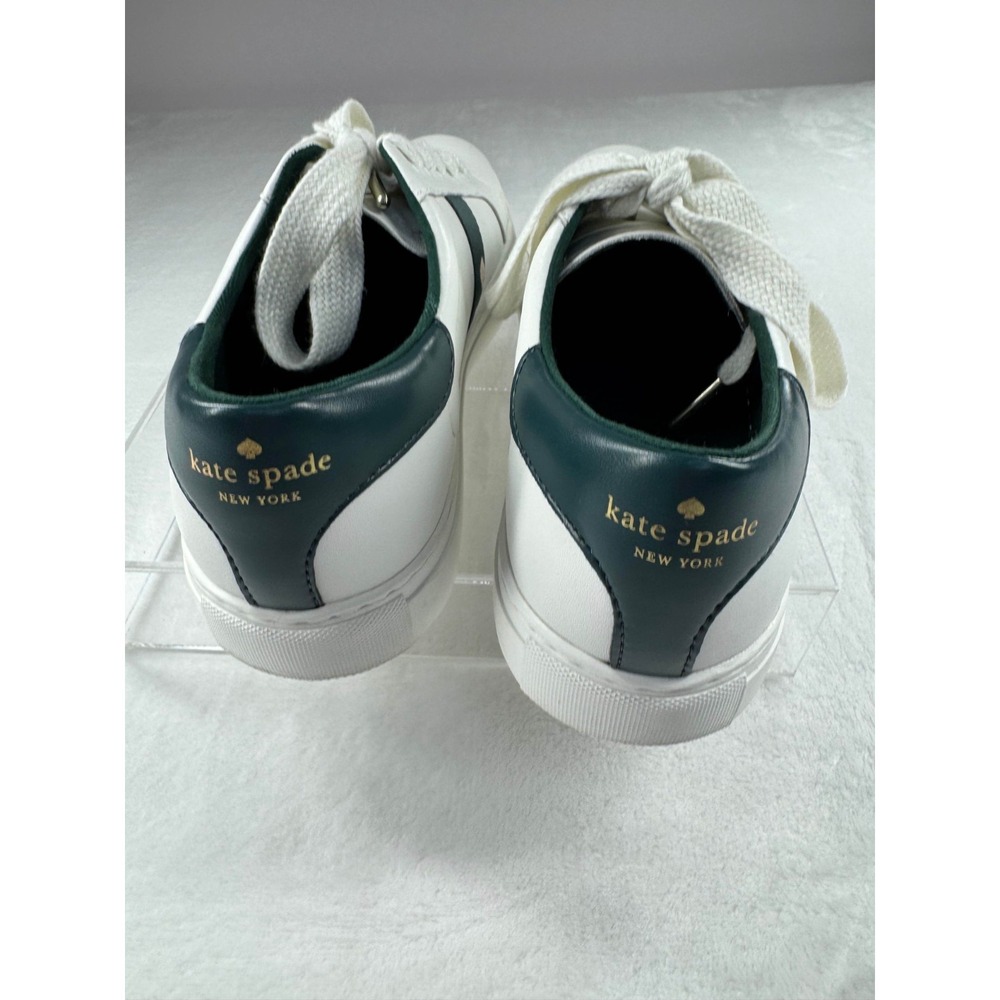 Kate Spade Iggy Low Top Court Logo Leather Sneakers Women's‎ 9B White Lace Up - Picture 8 of 11